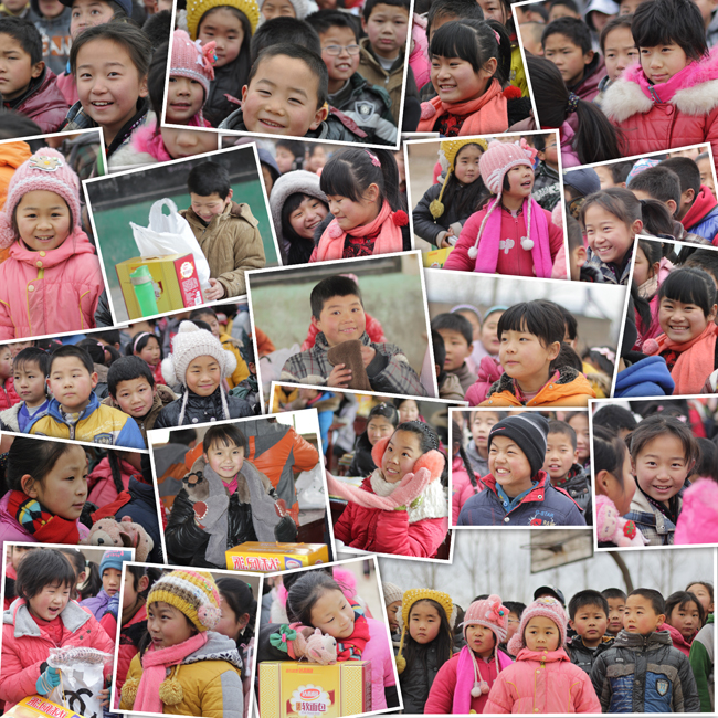 西头初级中学孩子们天真、朴实、充满感激的笑脸